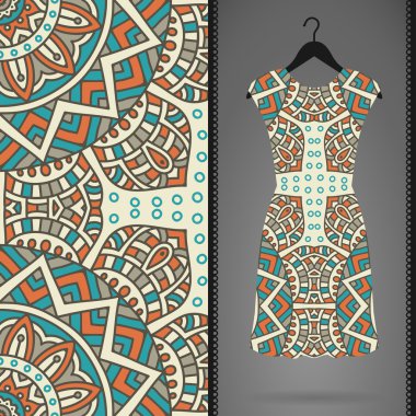 Elbise ve Dikişsiz desen kartı.