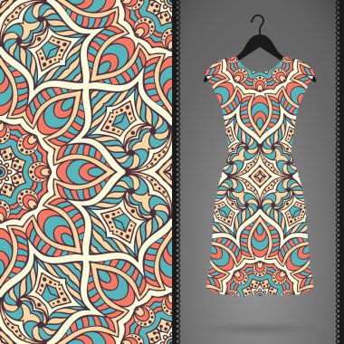 Elbise ve Dikişsiz desen kartı.