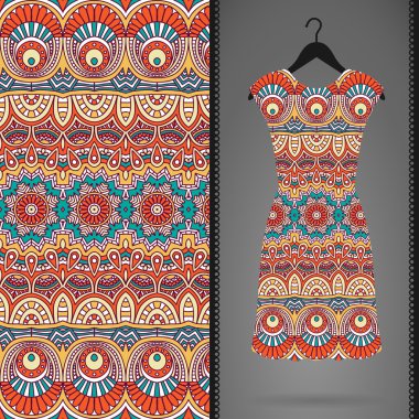 Elbise ve Dikişsiz desen kartı.