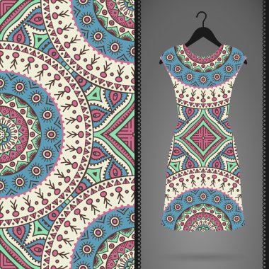 Elbise ve Dikişsiz desen kartı.