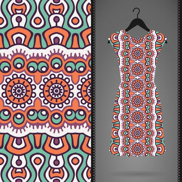Kleid mit nahtlosem Muster — Stockvektor