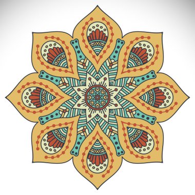 yuvarlak süsleme desen.