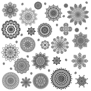 yuvarlak süsleme desen.