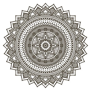 yuvarlak süsleme desen.