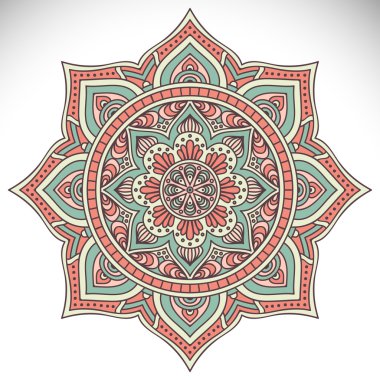 yuvarlak süsleme desen.