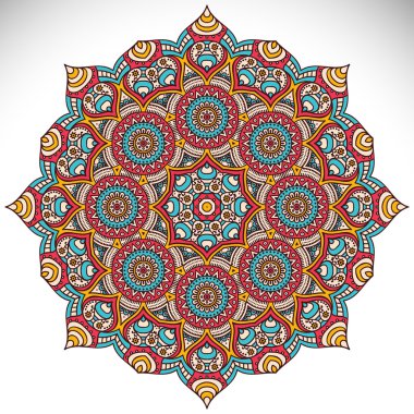 yuvarlak süsleme desen.