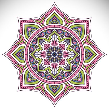 yuvarlak süsleme desen.