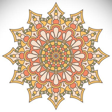 yuvarlak süsleme desen.