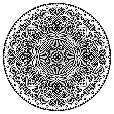 yuvarlak süsleme desen.