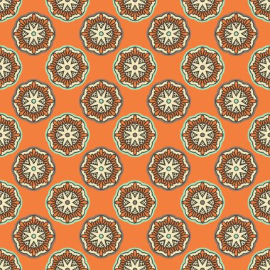 etnik çiçek seamless modeli