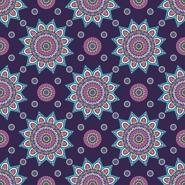 etnik çiçek seamless modeli