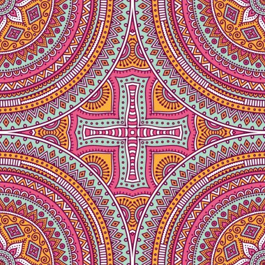 etnik çiçek seamless modeli