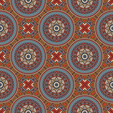 etnik çiçek seamless modeli