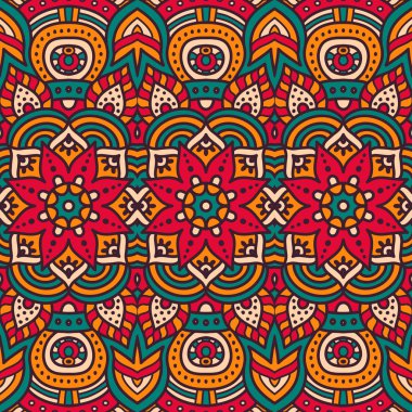 etnik çiçek seamless modeli