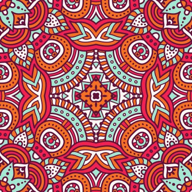 etnik çiçek seamless modeli