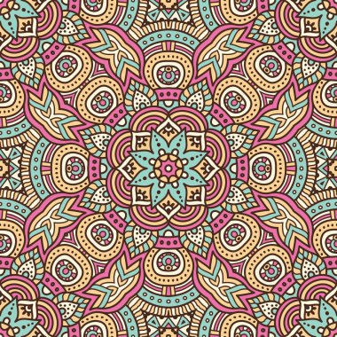 etnik çiçek seamless modeli