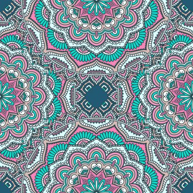 etnik çiçek seamless modeli