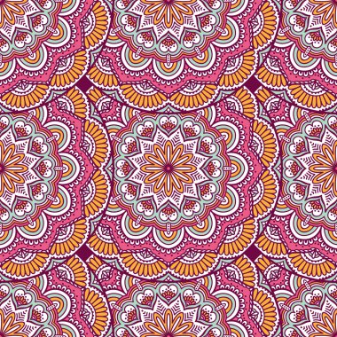 etnik çiçek seamless modeli