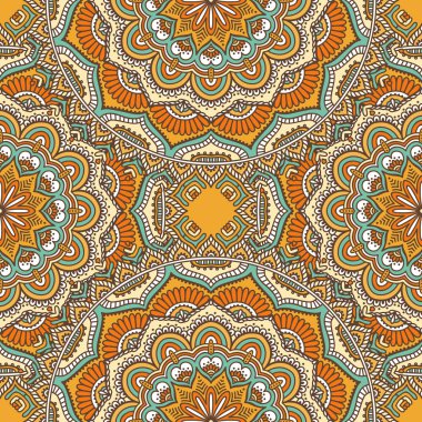 etnik çiçek seamless modeli