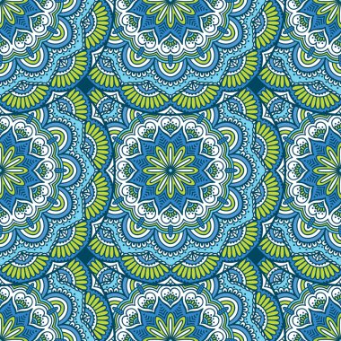 etnik çiçek seamless modeli