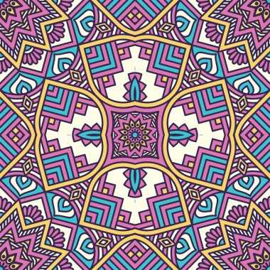 etnik çiçek seamless modeli