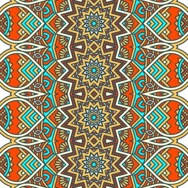 etnik çiçek seamless modeli