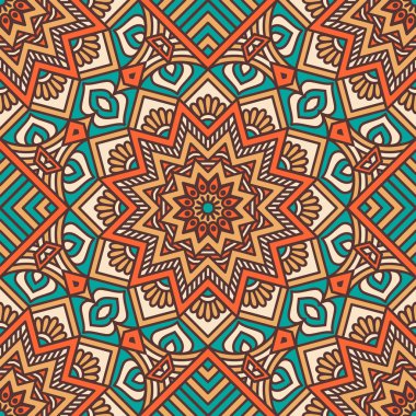 etnik çiçek seamless modeli