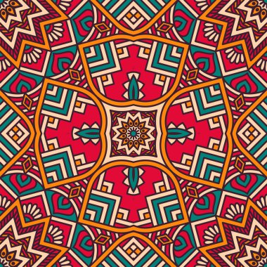 etnik çiçek seamless modeli