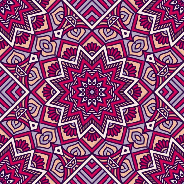 etnik çiçek seamless modeli