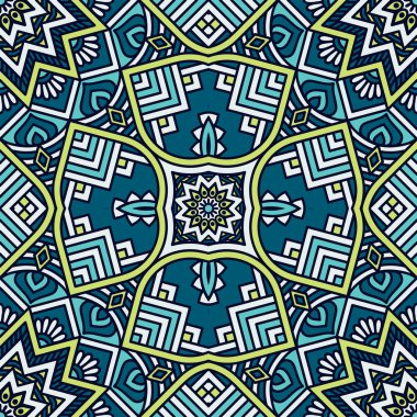 etnik çiçek seamless modeli