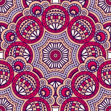 etnik çiçek seamless modeli