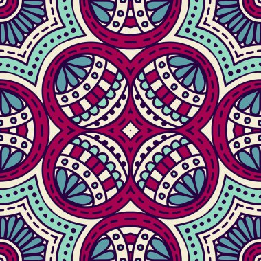etnik çiçek seamless modeli