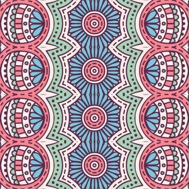 etnik çiçek seamless modeli