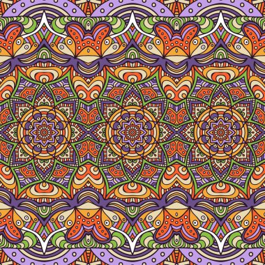 etnik çiçek seamless modeli