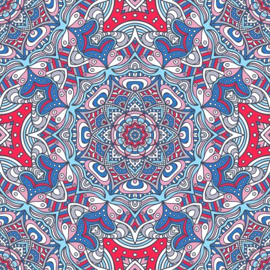 etnik çiçek seamless modeli