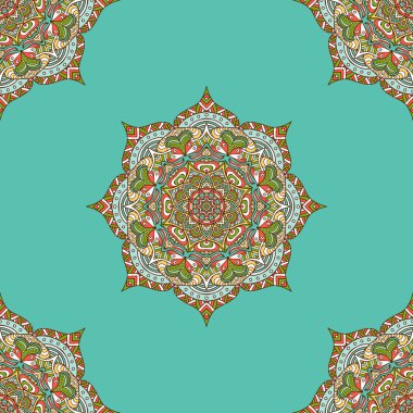 etnik çiçek seamless modeli