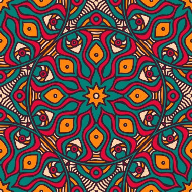 etnik çiçek seamless modeli