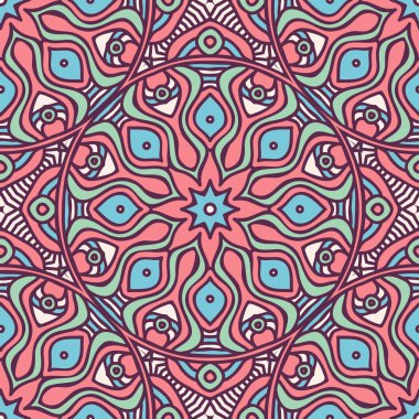 etnik çiçek seamless modeli