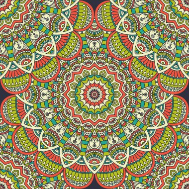 etnik çiçek seamless modeli