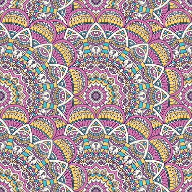 etnik çiçek seamless modeli