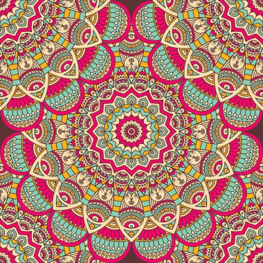 etnik çiçek seamless modeli