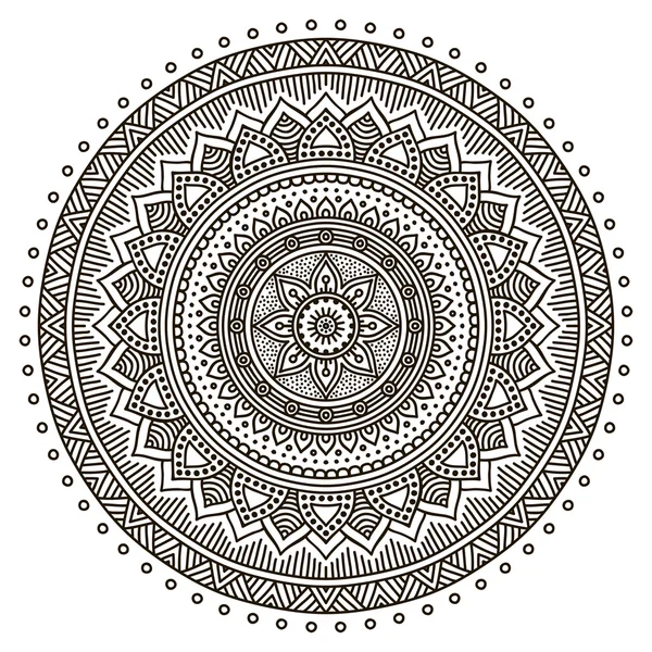 Round Ornament Pattern. — Stock Vector