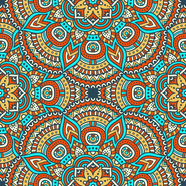 Ethnic floral seamless pattern — Stock Vector