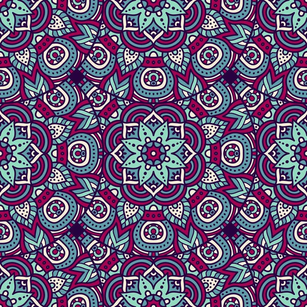 Ethnique floral motif sans couture — Image vectorielle