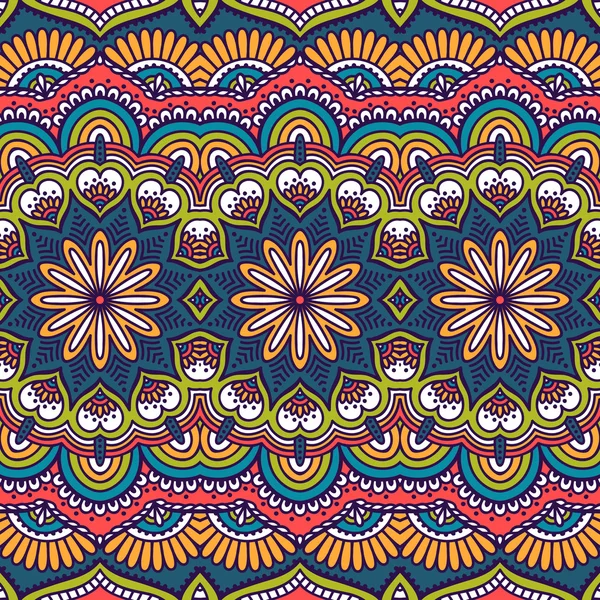 Ethnic floral seamless pattern — Stock Vector