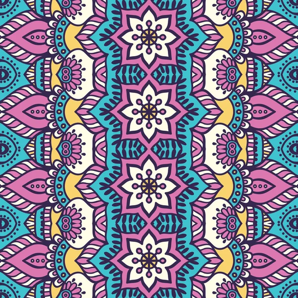 Ethnic floral seamless pattern — Stock Vector