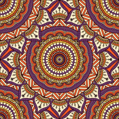 etnik çiçek seamless modeli