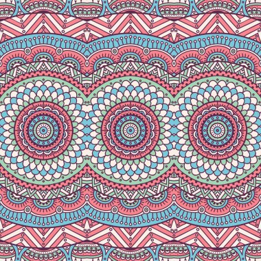 etnik çiçek seamless modeli