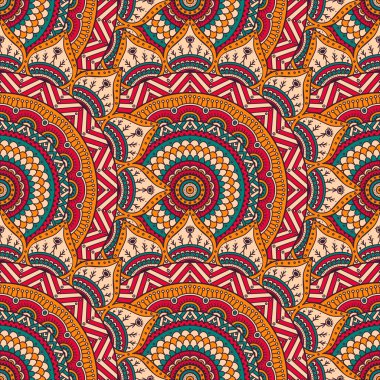 etnik çiçek seamless modeli