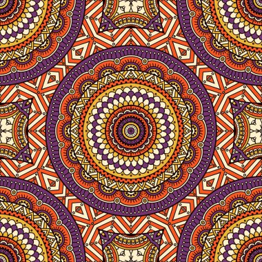 etnik çiçek seamless modeli